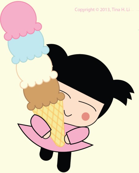 Maddie Ice Cream Character - Copyright © 2013 Tina H. Li